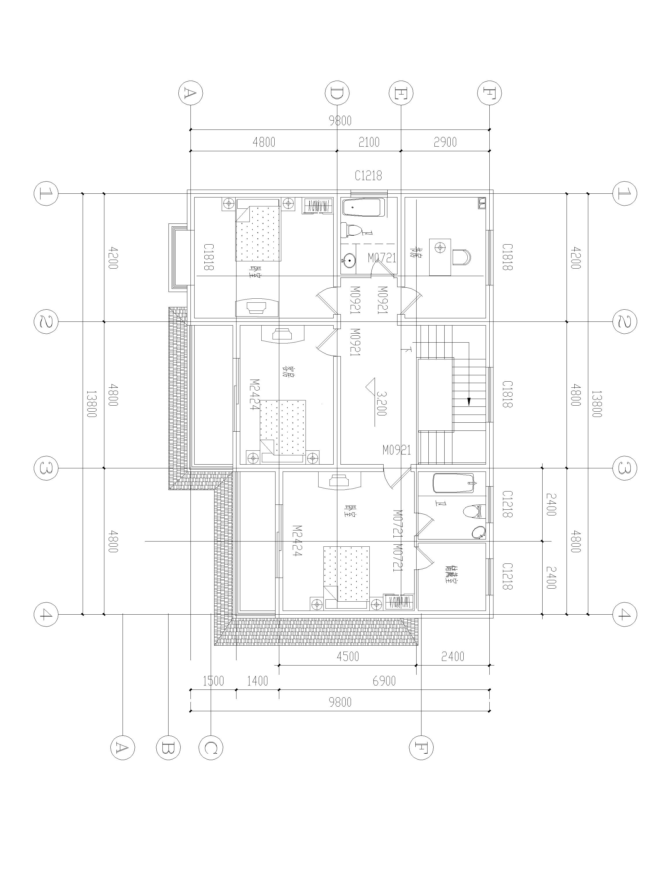 現代鄉村小別墅，建筑面積240㎡，造型簡(jiǎn)單，普通施工隊都能修建